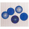 Buy Decorations Mini Fan Decoration 5 Per Package - Royal Blue sold at Party Expert