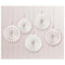 Buy Decorations Mini Fan Decoration 5 Per Package - White sold at Party Expert