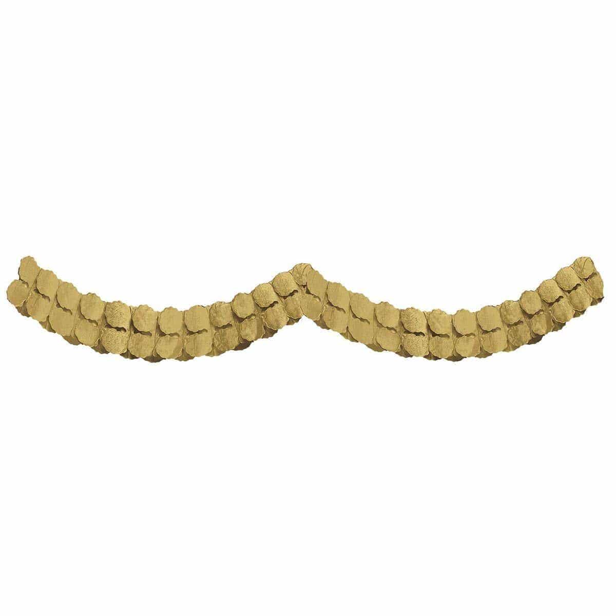 Buy Decorations Paper Garland - Gold 12 Ft sold at Party Expert