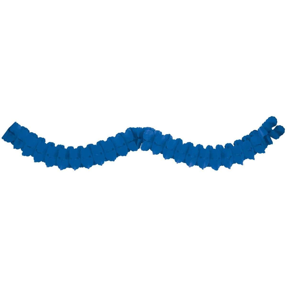 Buy Decorations Paper Garlands - Bright Royal Blue 12 Ft sold at Party Expert