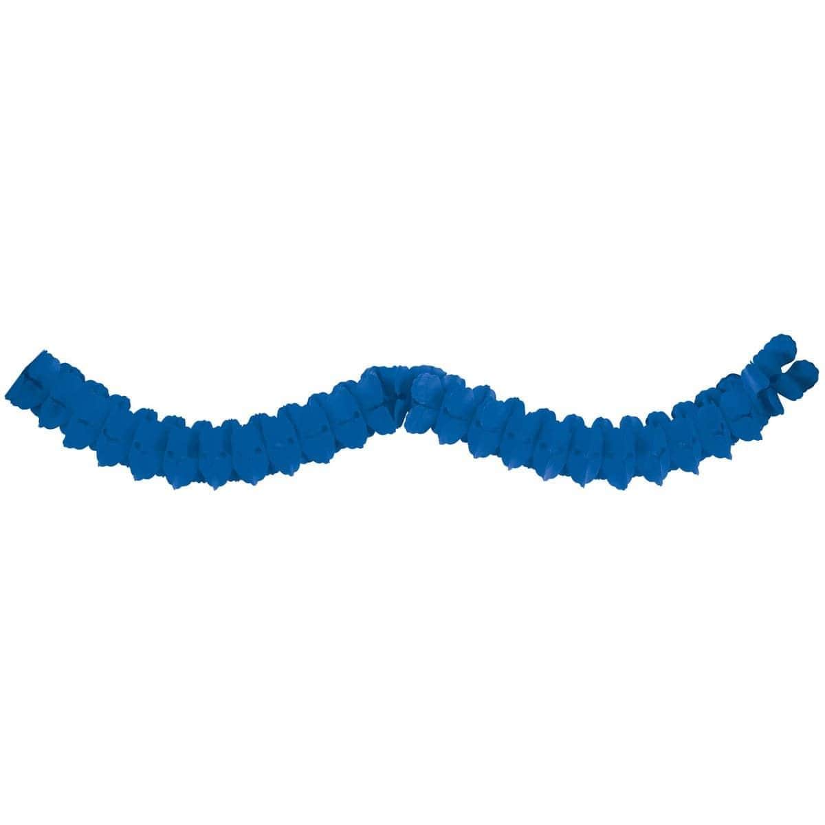 Buy Decorations Paper Garlands - Bright Royal Blue 12 Ft sold at Party Expert