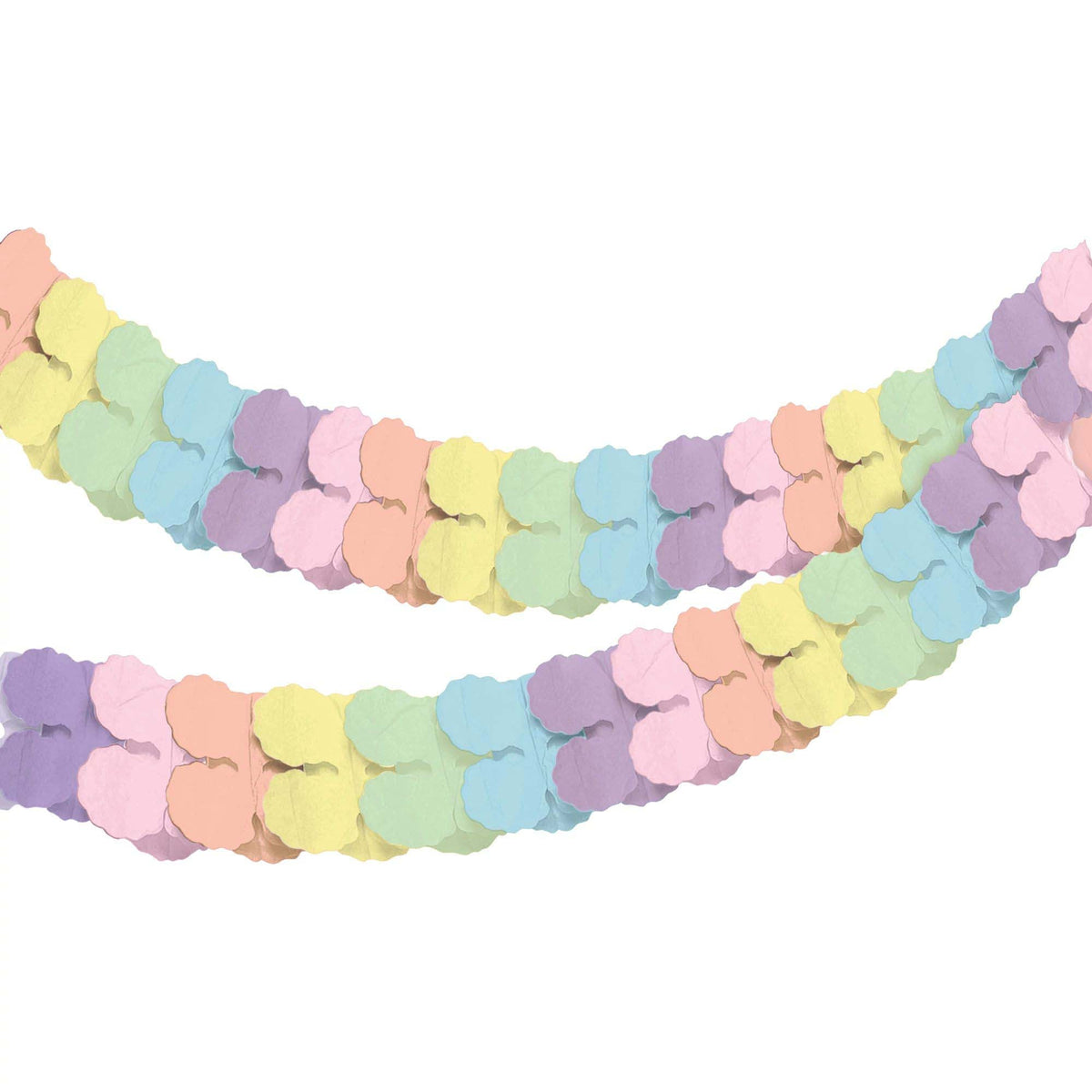 AMSCAN CA Decorations Pastel Paper Garland Decoration, 144 Inches, 1 Count 192937362914