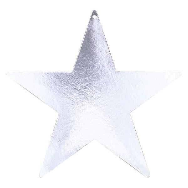 Buy Decorations Star Foil Cutout 15 In -silver sold at Party Expert