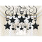 Buy Decorations Star Swirls Mega Value - Jet Black 30/pkg. sold at Party Expert