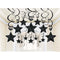 Buy Decorations Star Swirls Mega Value - Jet Black 30/pkg. sold at Party Expert