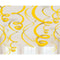 Buy Decorations Swirl Decorations - Yellow Sunshine 22 In. 12/pkg. sold at Party Expert