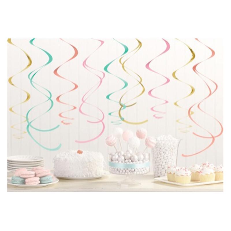 Buy Decorations Swirls 12/pkg - Pastel sold at Party Expert
