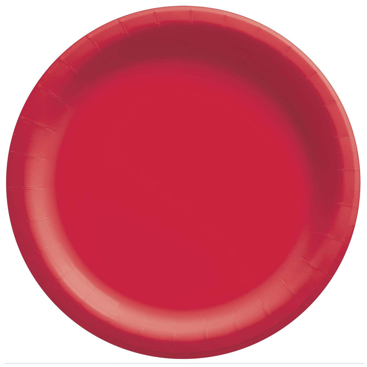 AMSCAN CA Disposable-Plasticware Apple Red Round Paper Plates, 9 Inches, 20 Count 192937242001