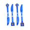 YIWU CREATIVE BALLOON CO,. LTD Kids Birthday Baby Shark Birthday Blue Plastic Knives, 10 Count