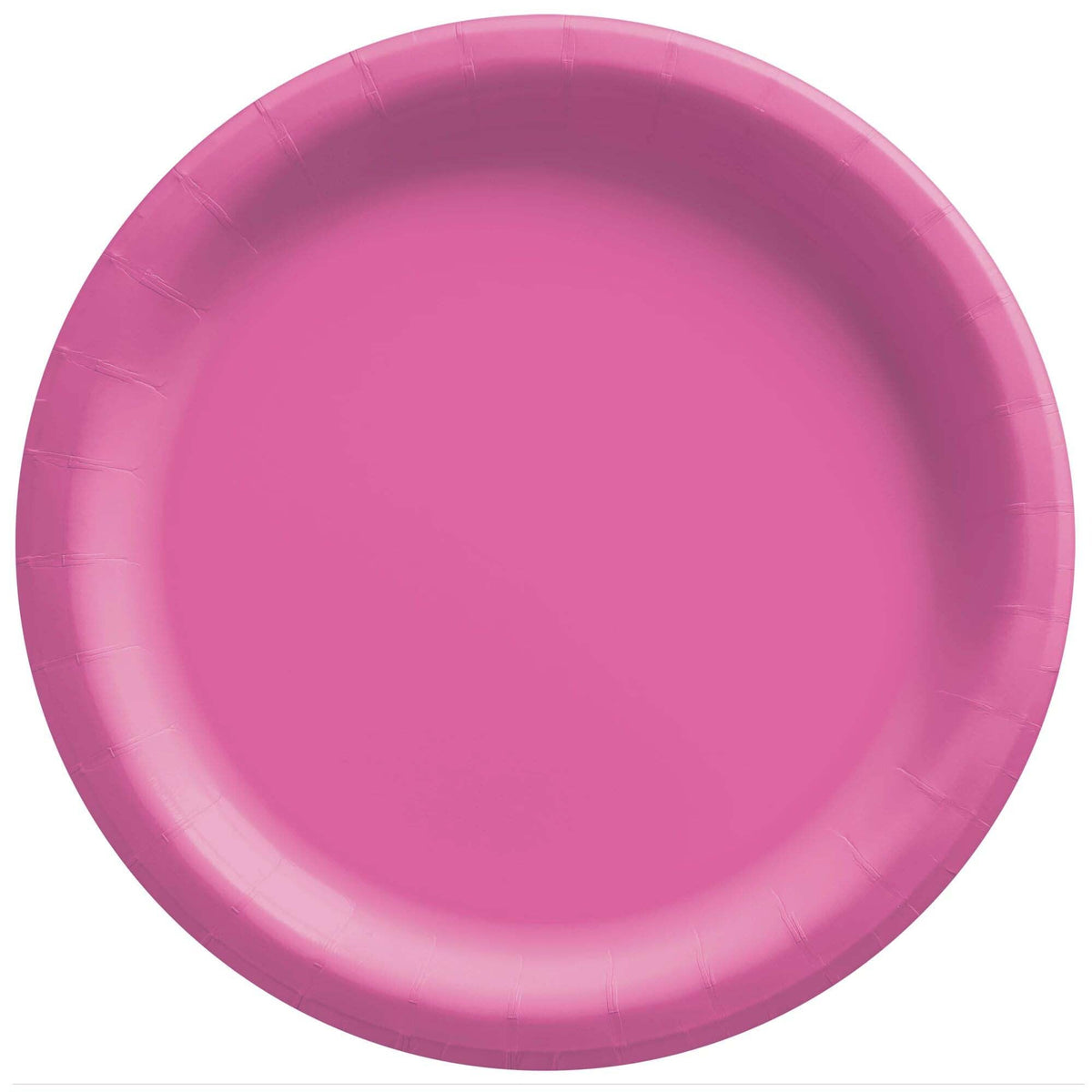 AMSCAN CA Disposable-Plasticware Bright Pink Round Paper Plates, 9 Inches, 20 Count 192937242049