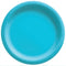 AMSCAN CA Disposable-Plasticware Caribbean Blue Round Paper Plates, 7 Inches, 20 Count 192937241400