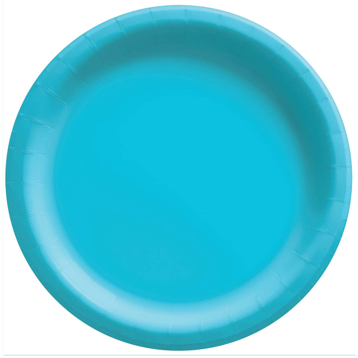 AMSCAN CA Disposable-Plasticware Caribbean Blue Round Paper Plates, 7 Inches, 20 Count 192937241400