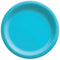 AMSCAN CA Disposable-Plasticware Caribbean Blue Round Paper Plates, 9 Inches, 20 Count 192937242056