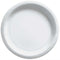 AMSCAN CA Disposable-Plasticware Frosty White Round Paper Plates, 7 Inches, 20 Count 192937241448