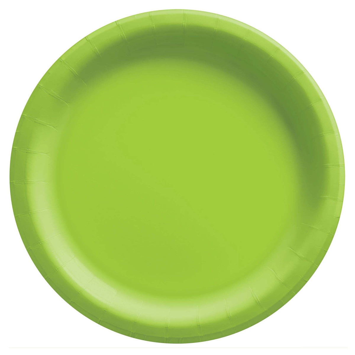 AMSCAN CA Disposable-Plasticware Kiwi Green Round Paper Plates, 9 Inches, 20 Count 192937242124