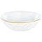 AMSCAN CA Large White and Gold Melamine Bowl, 12 Inches, 1 Count