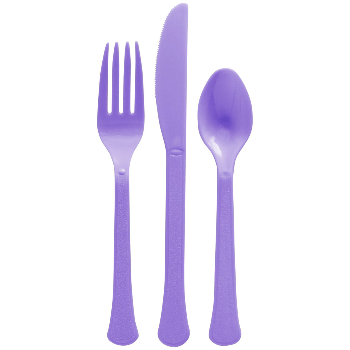 AMSCAN CA Disposable-Plasticware New Purple Plastic Cutlery, 24 Count
