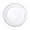 AMSCAN CA Disposable-Plasticware Premium Plastic Plates with Silver Border, 10.25 Inches, 10 Count 048419784739