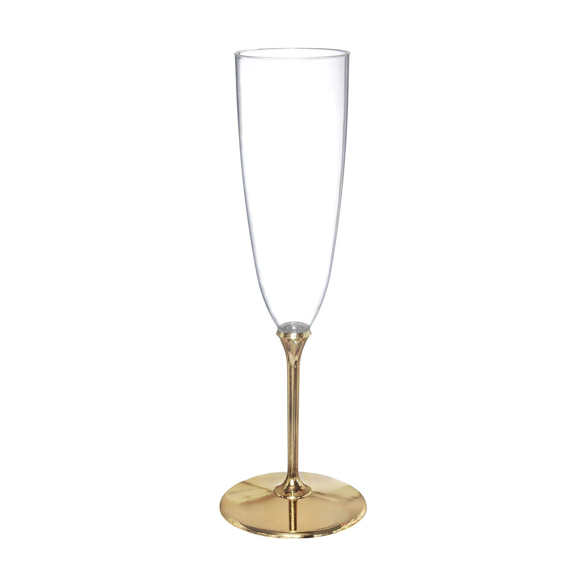 AMSCAN CA Disposable-Plasticware Premium Quality Gold Plastic Champagne Flutes, 5 Oz, 20 Count 192937313572