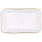 AMSCAN CA Disposable-Plasticware White and Gold Melamine Platter, 18 x 11 Inches, 1 Count 192937362969
