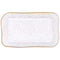 AMSCAN CA Disposable-Plasticware White and Gold Melamine Platter, 18 x 11 Inches, 1 Count 192937362969
