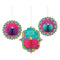 AMSCAN CA Diwali Diwali Honeycomb Hanging Decoration, 3 Count 192937071632