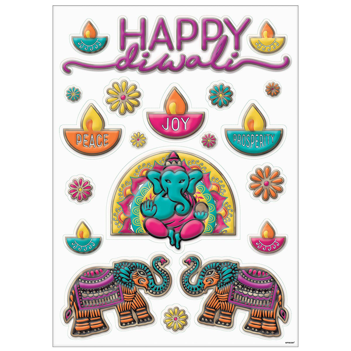 AMSCAN CA Diwali Diwali Window Decoration Kit 192937199183