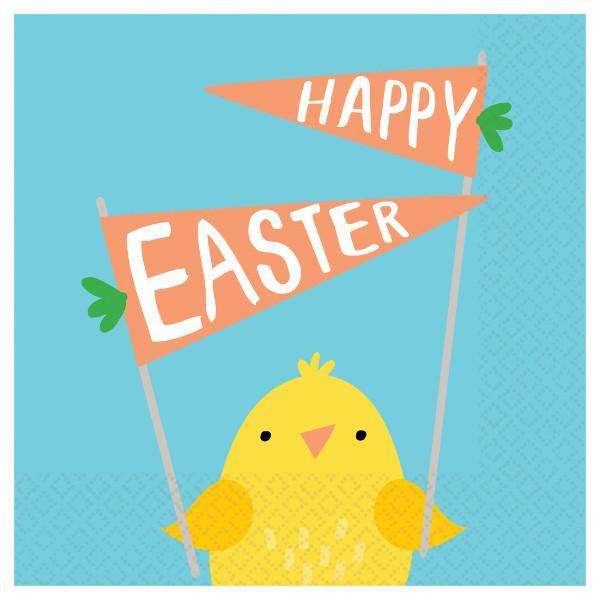 Buy Easter Hello Bunny - Beverage Napkins 16 Per Package sold at Party Expert