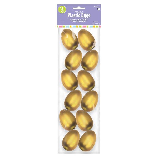 Buy Easter Small Gold Eggs 12 Per Package sold at Party Expert
