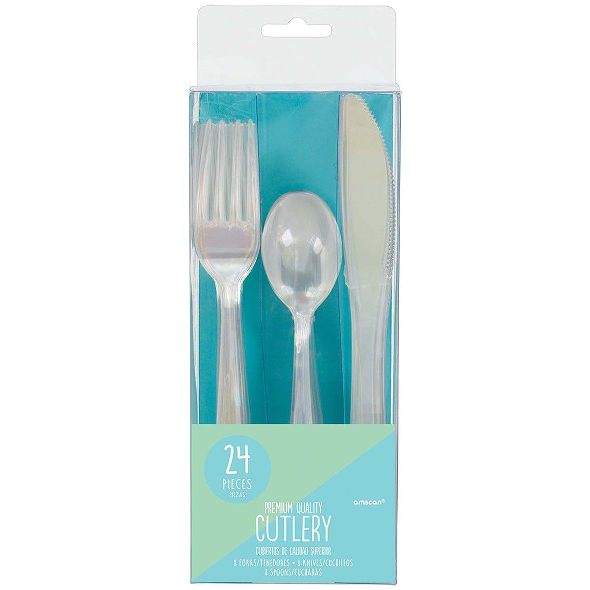 Buy Everyday Entertaining Shimmering Party Cutlery Set, 24 per Package sold at Party Expert