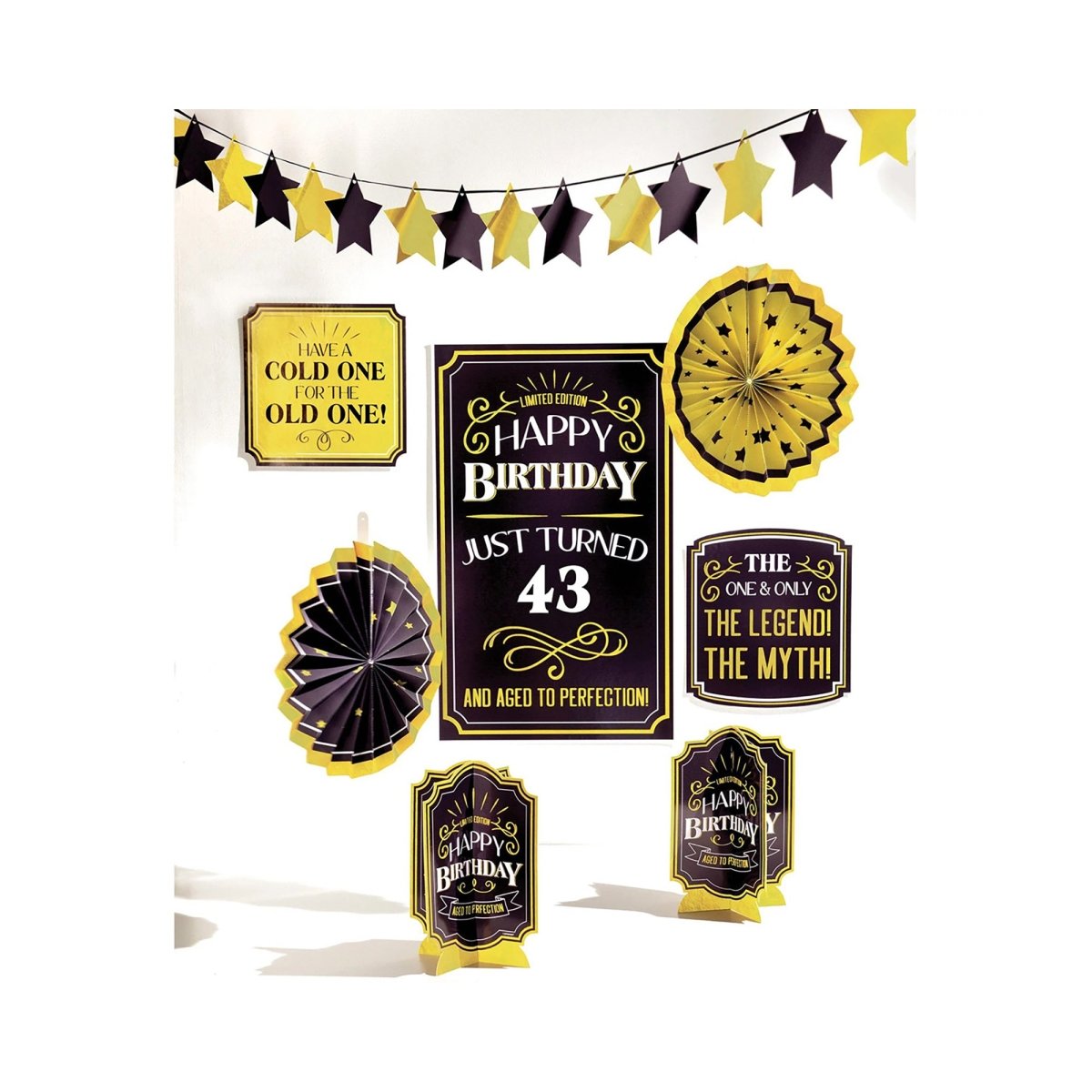AMSCAN CA General Birthday Better with Age Birthday Add an Age Room Decoration Kit, 1 Count