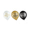 AMSCAN CA General Birthday Better with Age Printed Latex Balloons, White, Gold and Black, 12 Inches, 6 Count