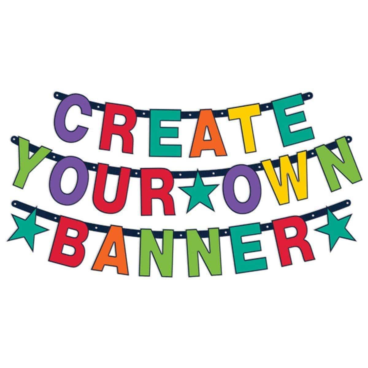 Buy General Birthday Birthday Rainbow - Customizable Letter Banner sold at Party Expert