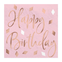 Buy General Birthday Blush Birthday - Beverage Napkins, 16 Count sold at Party Expert
