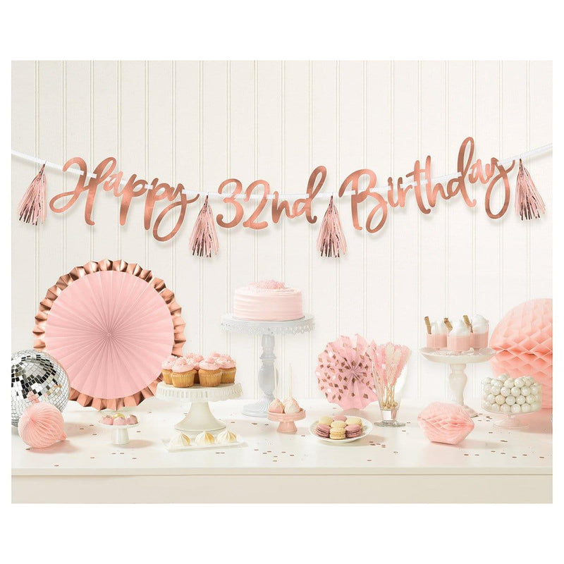 Buy General Birthday Blush Birthday - Customizable Banner sold at Party Expert