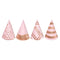 Buy General Birthday Blush Birthday - Mini Cone Hats. 12 Count sold at Party Expert