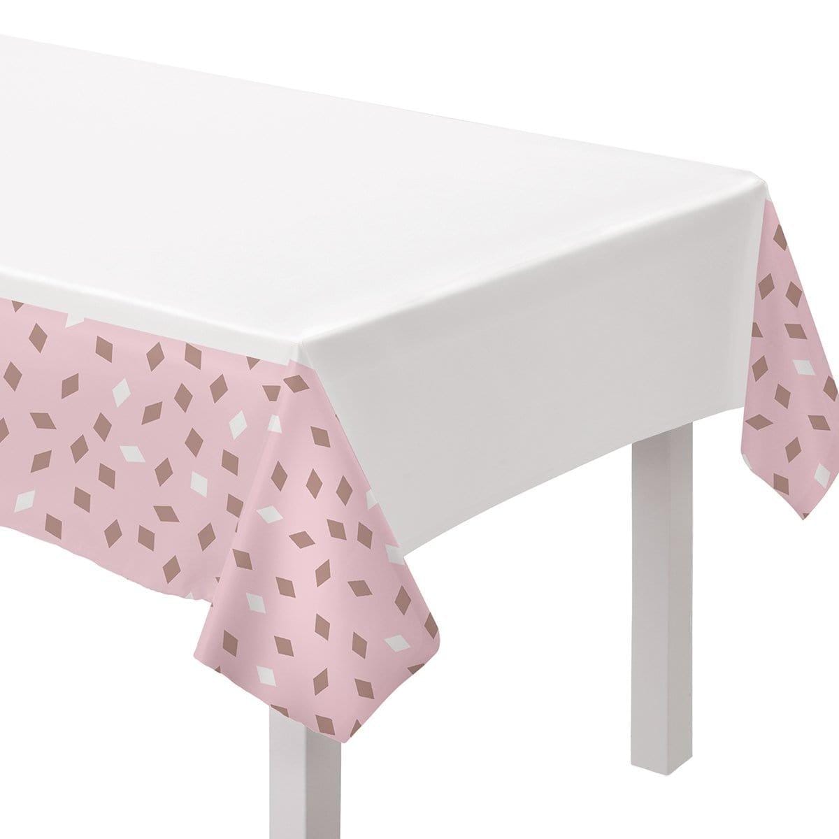 Buy General Birthday Blush Birthday - Tablecover sold at Party Expert