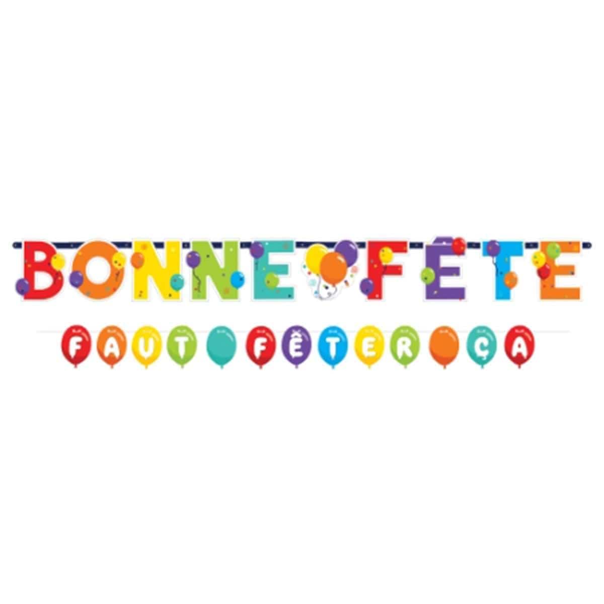 Buy General Birthday Bonne Fête Balloons - Banner sold at Party Expert