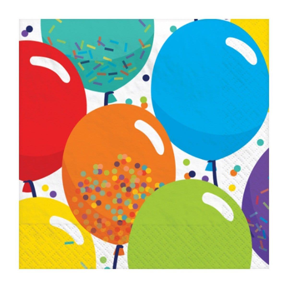 Buy General Birthday Bonne Fête Balloons - Beverage Napkins, 16 Count sold at Party Expert
