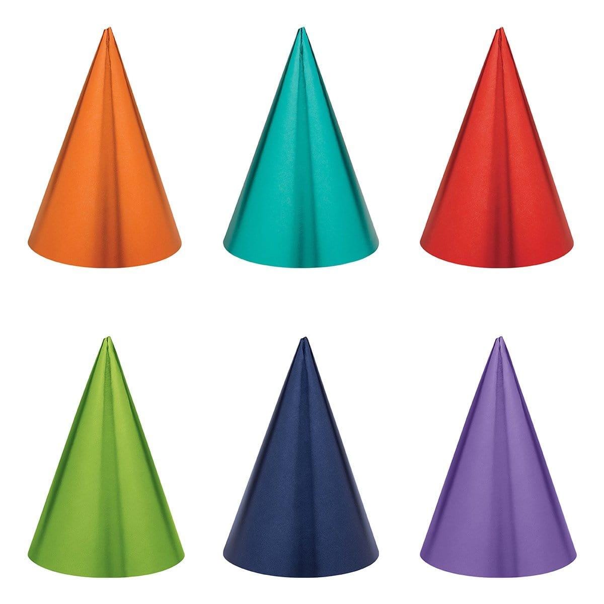 Buy General Birthday Cone Hat 12/pkg - Rainbow sold at Party Expert