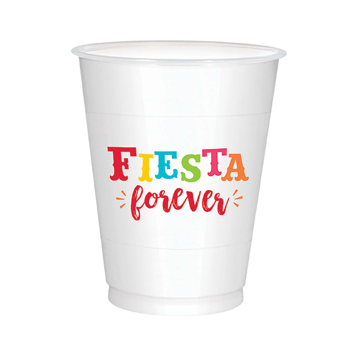AMSCAN CA Theme Party Fiesta Party Plastic Cups, 16 Oz, 25 Count