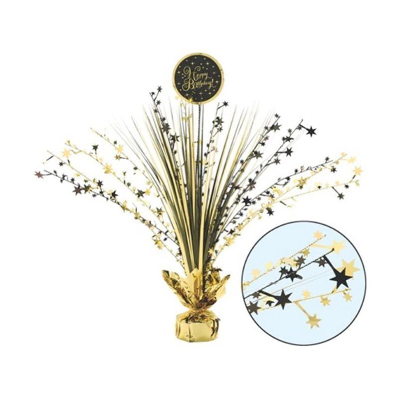 Buy General Birthday Gold Birthday - Spray Centerpiece sold at Party Expert