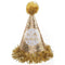 AMSCAN CA General Birthday Gold Cone Hat with Glitters