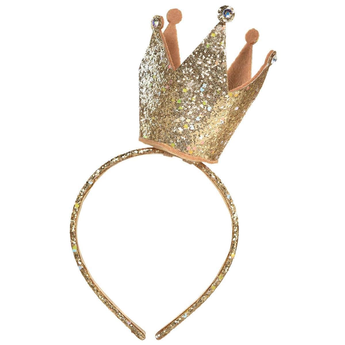 AMSCAN CA General Birthday Gold Crown Headband with Glitters