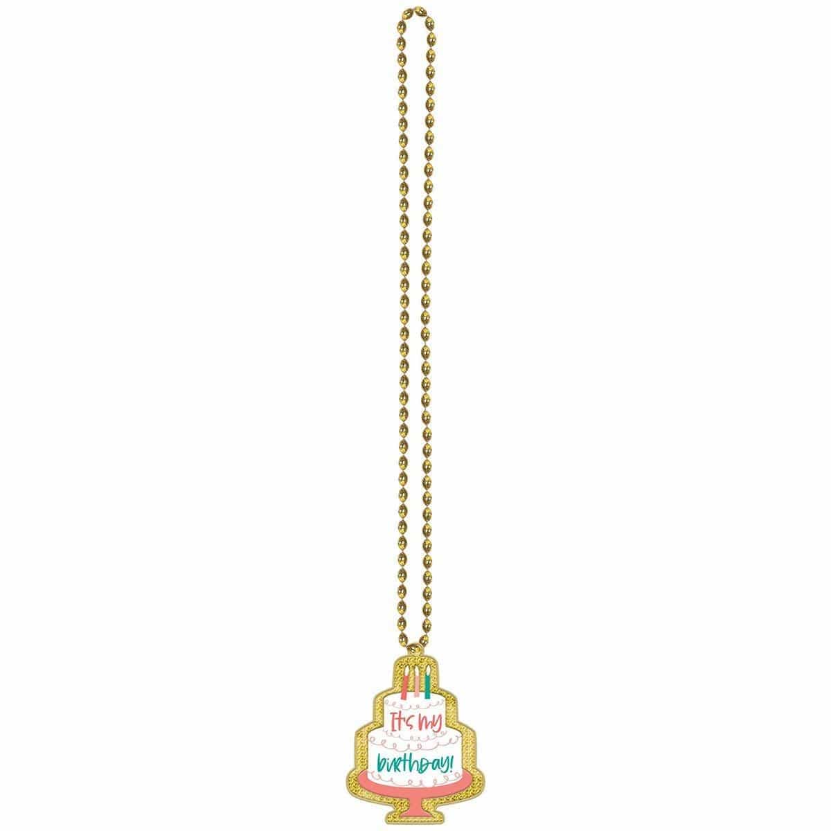 Buy General Birthday Happy Cake Day Necklace sold at Party Expert