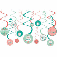 Buy General Birthday Happy Cake Day Swirl, 12 Count sold at Party Expert