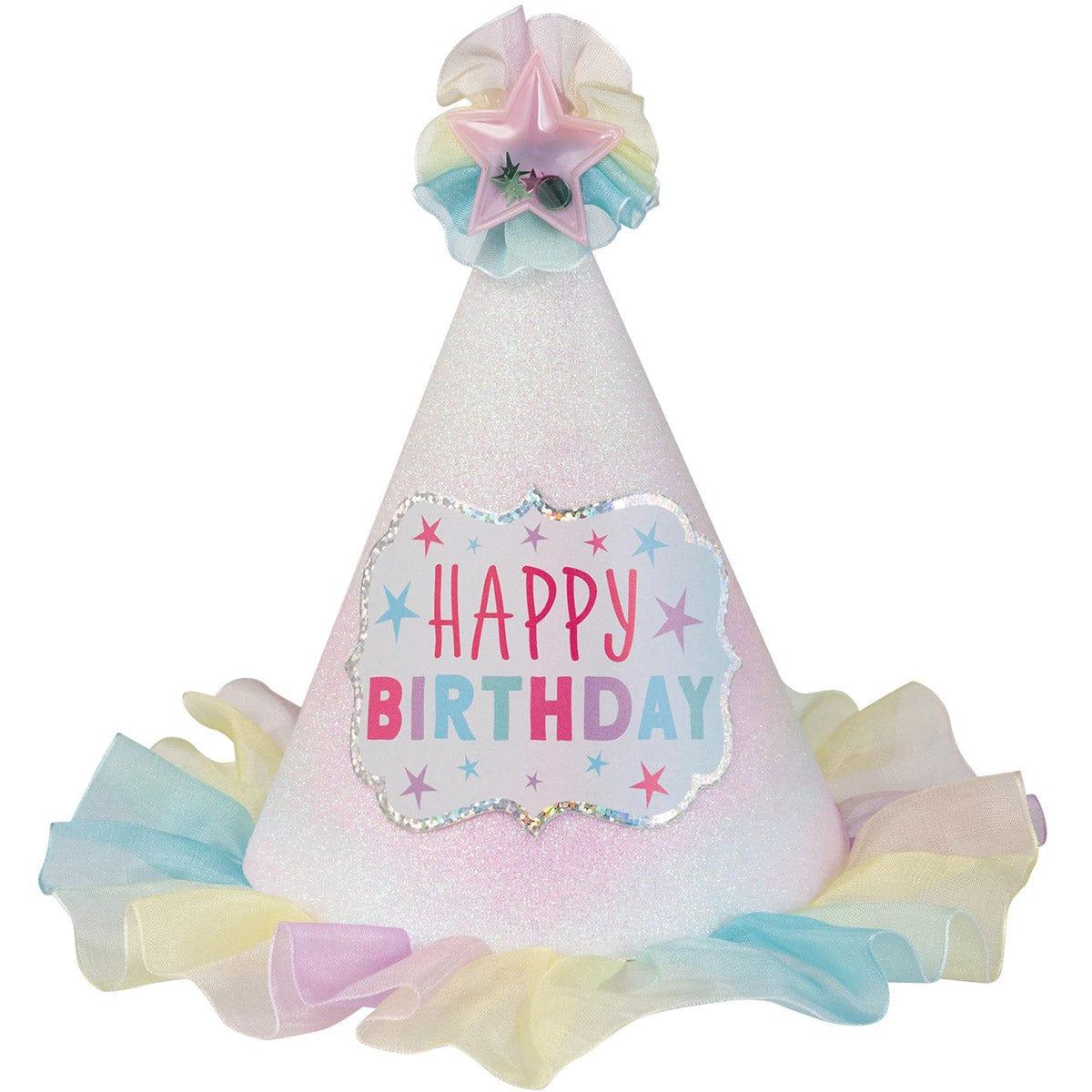 AMSCAN CA General Birthday Pastel Party Cone Hat