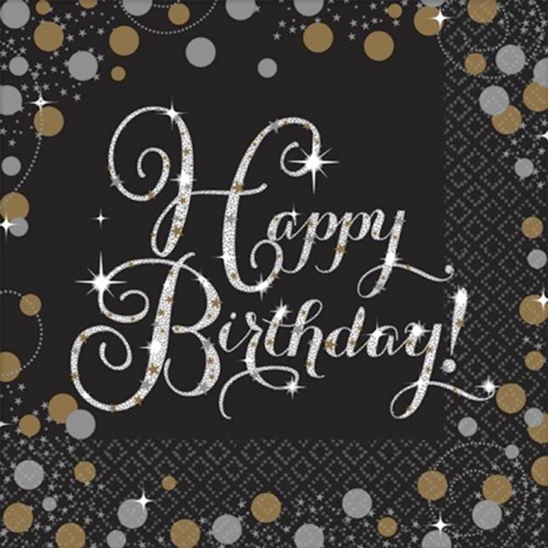 Buy General Birthday Sparkling Celeb. - Lunch Napkins 16/pkg sold at Party Expert
