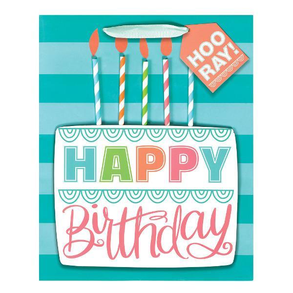 Buy Gift Wrap & Bags Gift Bag - Happy Birthday Cake - Large sold at Party Expert