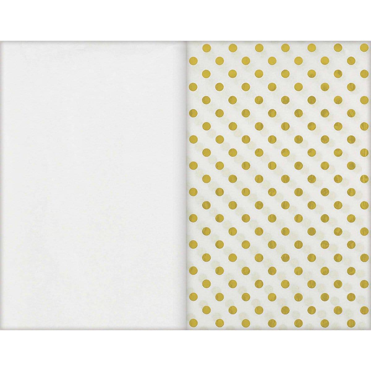 Buy Gift Wrap & Bags Tissus Paper 8/pkg - Gold Dots sold at Party Expert